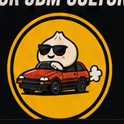 Bao Buddy Mascot driving a red drift car